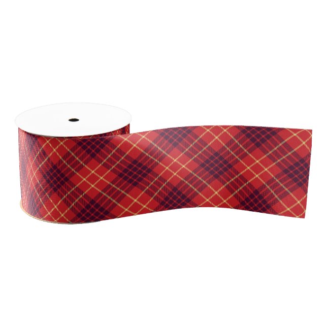 Red festive Holiday Plaid Ribbon (Spool)