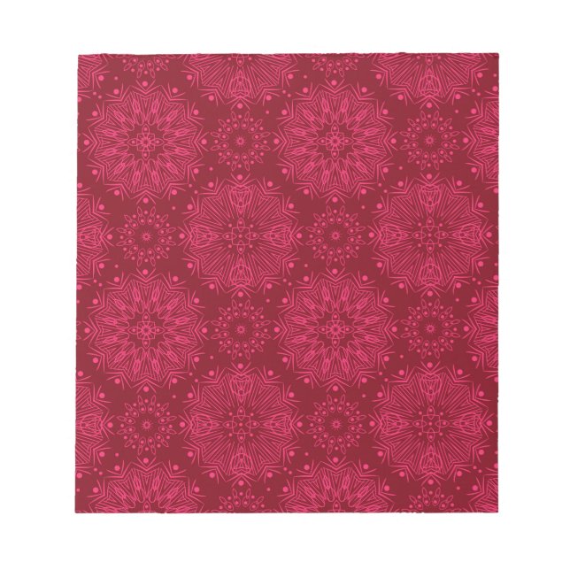 Red festive pattern notepad (Front)