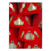 Red Fez Hats At Market (Front)