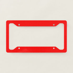 Red ff0000 license plate frame