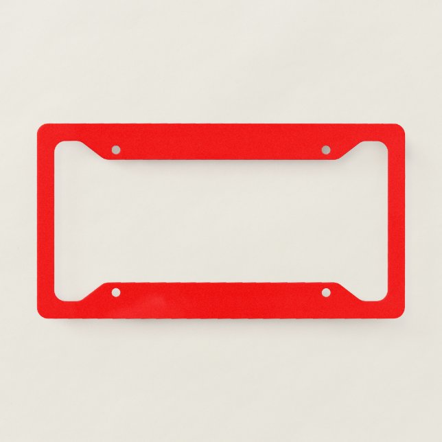 Red ff0000 license plate frame (Front)
