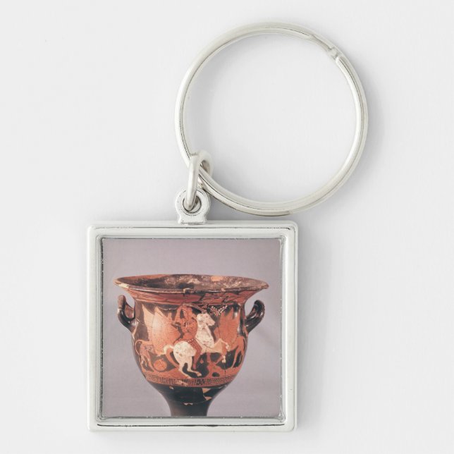 Red-figure krater depicting amazons and griffins keychain (Front)