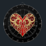 Red Filigree Heart Dart Board<br><div class="desc">A dart board is an excellent addition to a game room or home bar in your home. Dart playing is growing in popularity as an enjoyable way to pass the time and is sure to provide your friends and family with hours of entertainment over many years. Dart boards is a...</div>