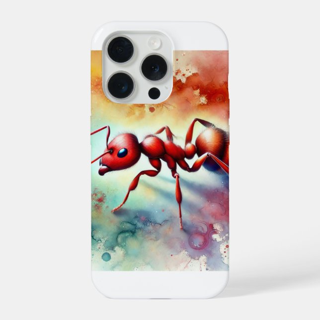 Red Fire Ant 131024AREF103 - Watercolor iPhone Case (Back)