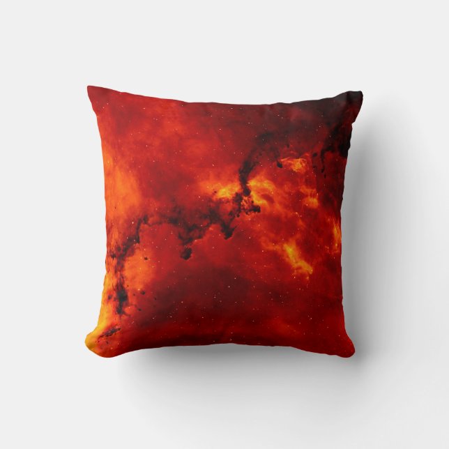 Red Fire Cosmos Throw Pillow (Front)