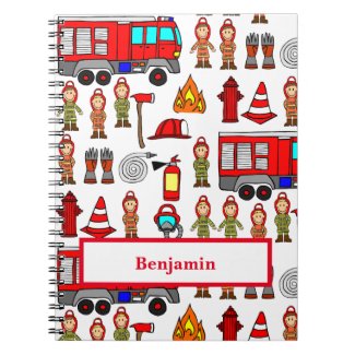 Red Fire Engine & Fire Fighters