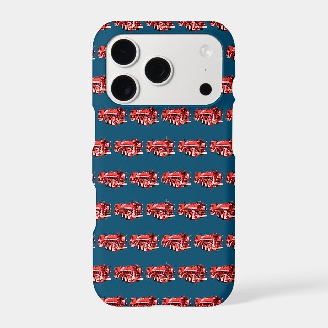 Red Fire Engines, Iphone Case (Back)