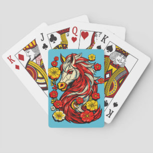 Red Fire Horse – Chinese Zodiac 2026 Poker Cards
