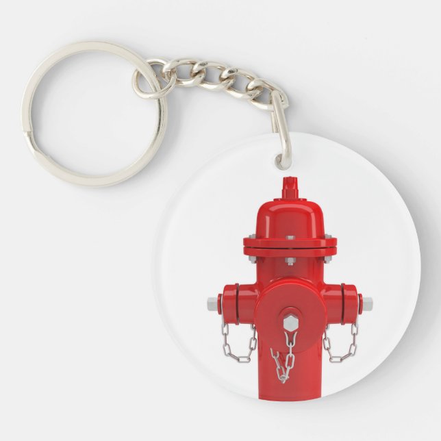 Red Fire Hydrant Keychain (Front)