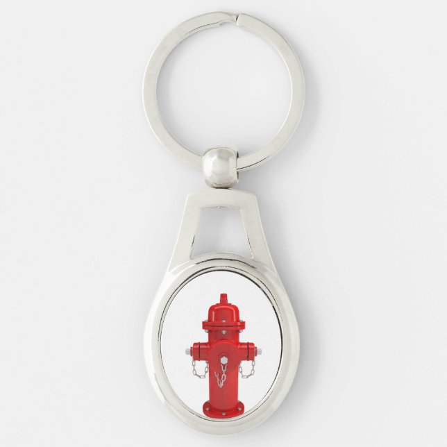 Red Fire Hydrant Keychain (Front)