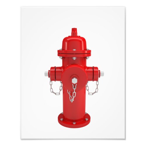 Red Fire Hydrant Photo Print