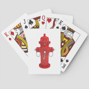 Red Fire Hydrant Poker Cards