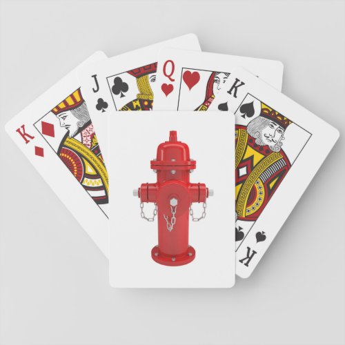 Red Fire Hydrant Poker Cards