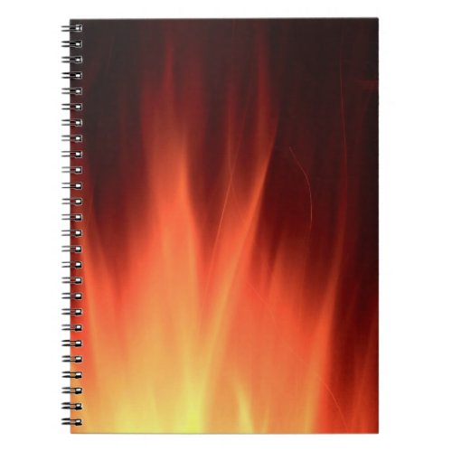 Red fire illustration notebook