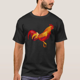 red fire rooster in paper cut style. T-Shirt
