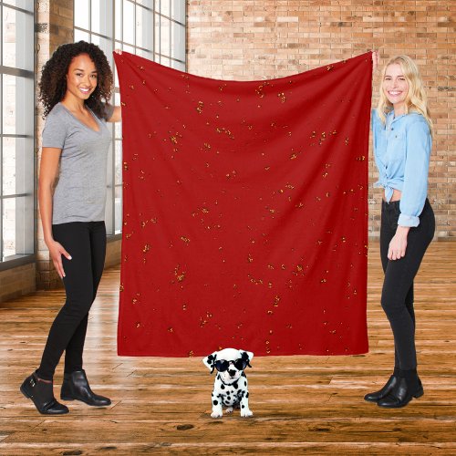 Red Fire Sparks Overlay Your Photo Fleece Blanket