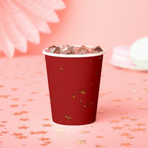 Red Fire Sparks Overlay Your Photo Paper Cups