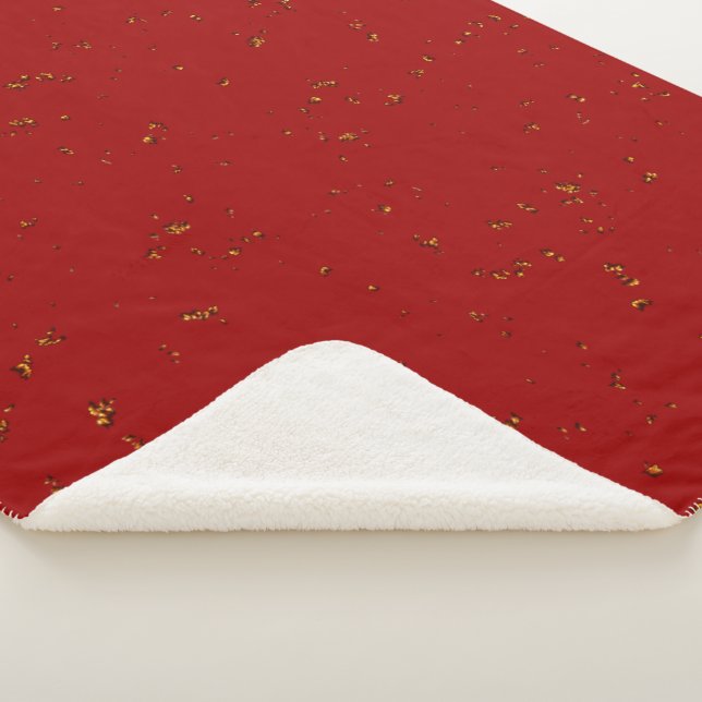 Red Fire Sparks Overlay Your Photo Sherpa Blanket (3/4)