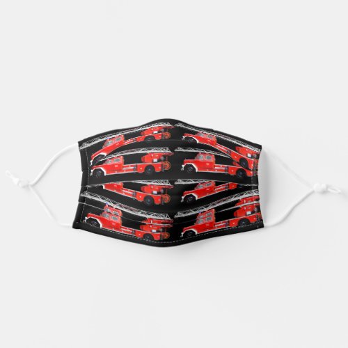 Red Fire Truck Adult Cloth Face Mask