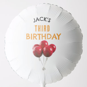 Red Fire Truck Birthday Party Balloon