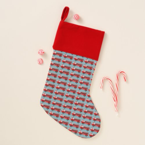 Red Fire Truck  Christmas Stocking