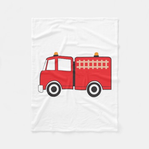 Red Fire Truck Fleece Blanket