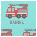 Red Fire Truck Kids Decorative Fabric