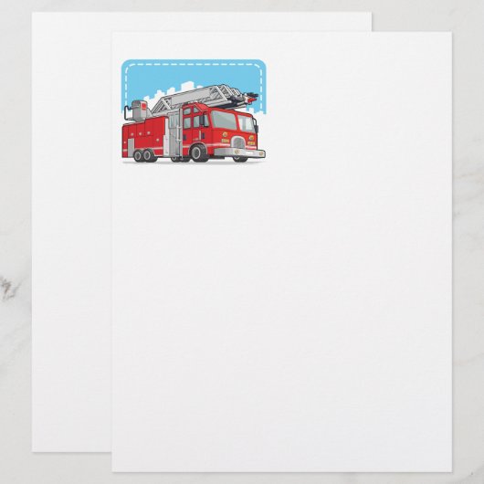 Red Fire Truck or Fire Engine (Front/Back)