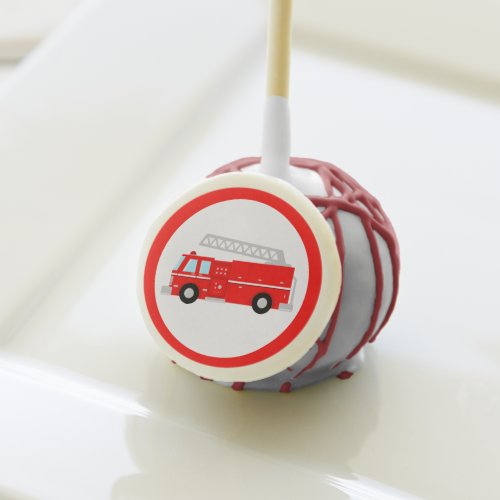 Red Fire Truck Party Cake Pops