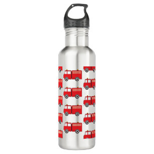 Red Fire Truck Pattern  Stainless Steel Water Bottle