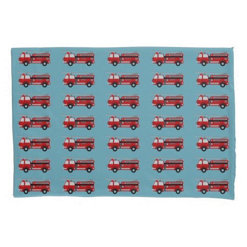 Red Fire Truck  Pillow Case