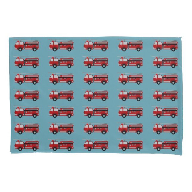 Red Fire Truck  Pillow Case (Front)