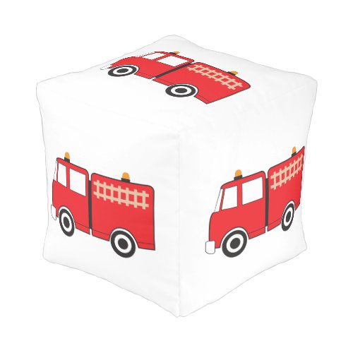 Red Fire Truck Pouf