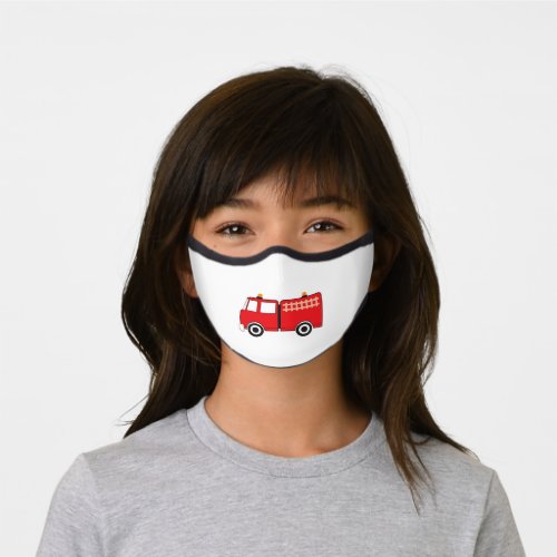 Red Fire Truck Premium Face Mask