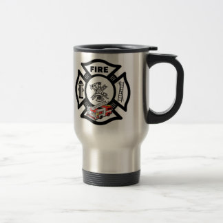 Red Fire Truck Rescue Travel Mug
