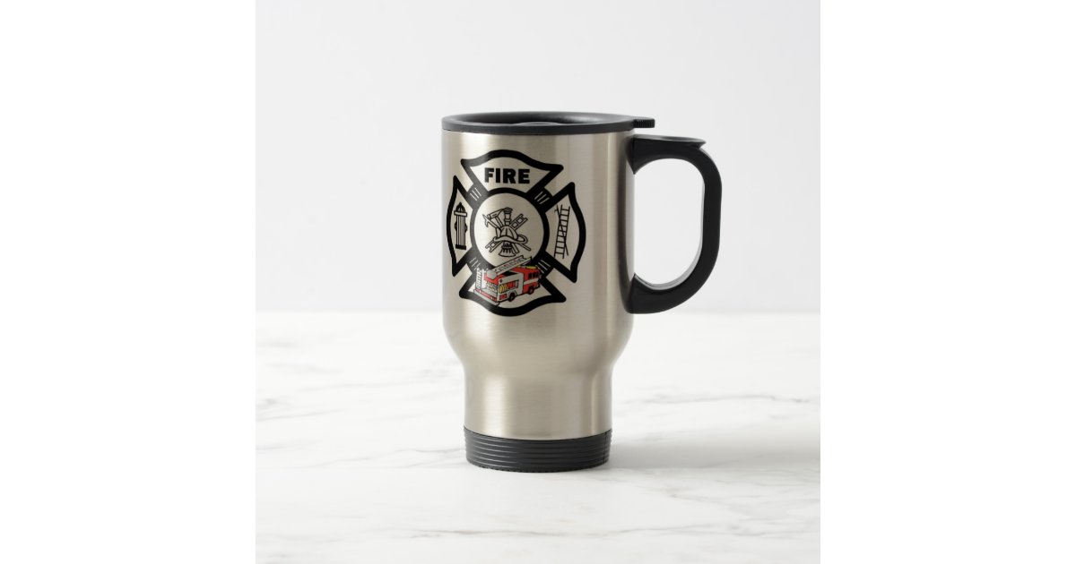 Red Fire Truck Rescue Travel Mug | Zazzle