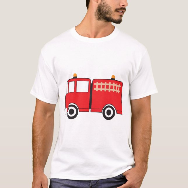 Red Fire Truck T-Shirt (Front)