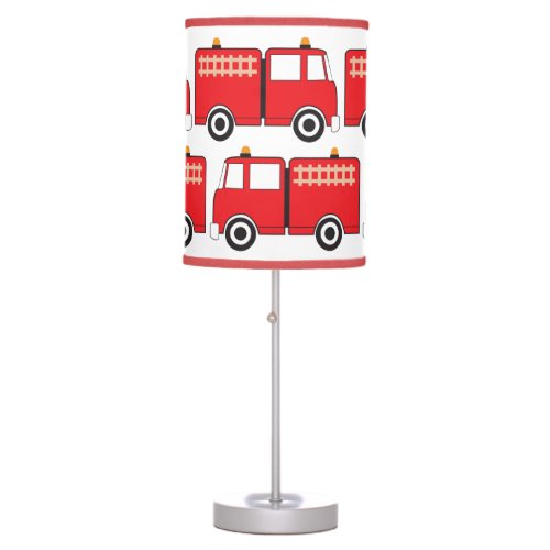 Red Fire Truck Table Lamp