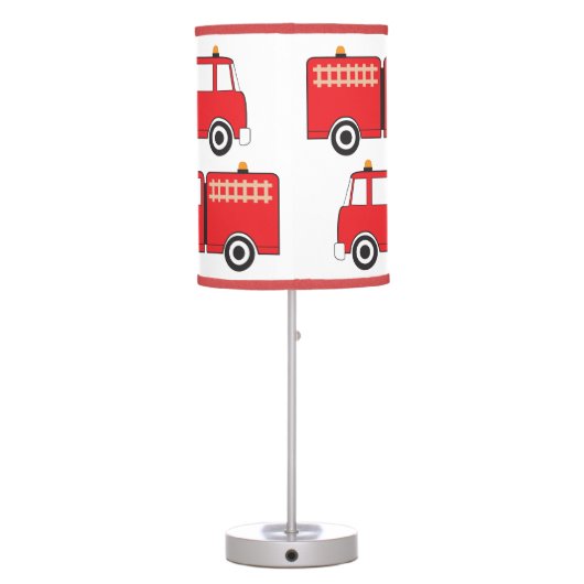 Red Fire Truck Table Lamp (Back)