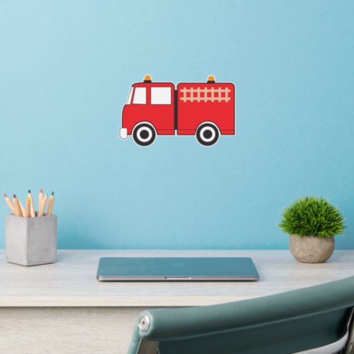 Red Fire Truck Wall Decal