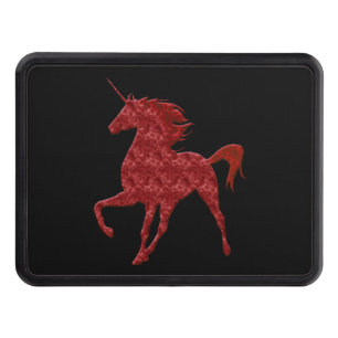 Red Fire Unicorn Hitch Cover