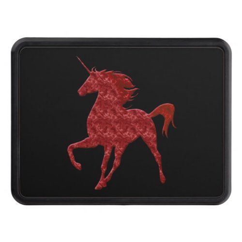 Red Fire Unicorn Hitch Cover