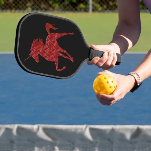 Red Fire Unicorn Pickleball Paddle