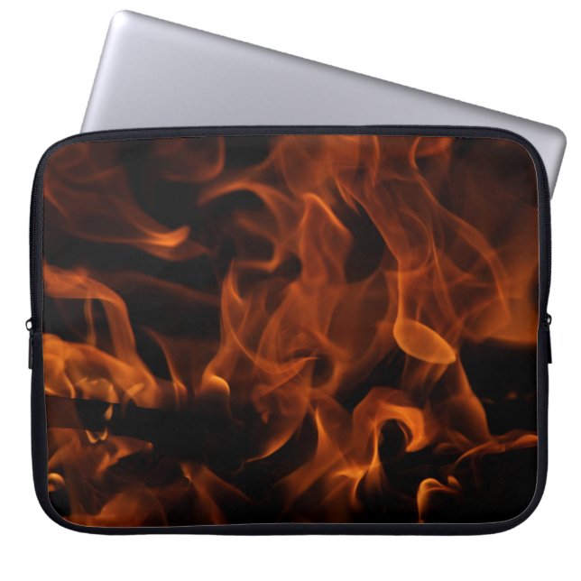 Red fire wallpaper laptop sleeve (Front)