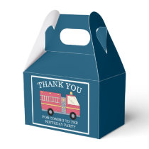 Red Firefighter Alarm Firetruck Birthday Supplies Favor Boxes