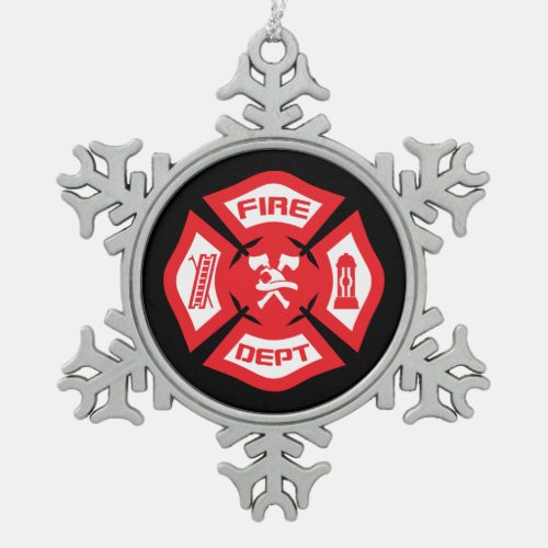 Red Firefighter Christmas Ornament