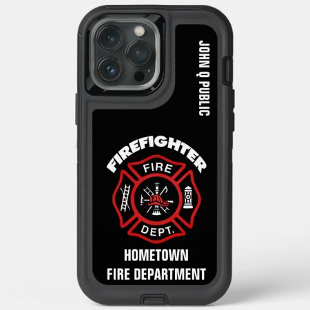 Red Firefighter Name Template Iphone 13 Pro Max Case