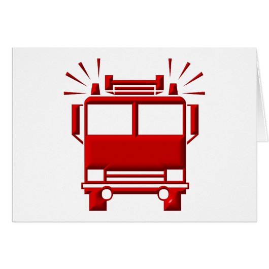 Red Firetruck Cards (Front Horizontal)