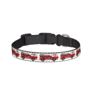 Red Firetruck Dog Pet Collar