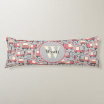 Red Firetrucks Firefighter Kids Personalized Body Pillow